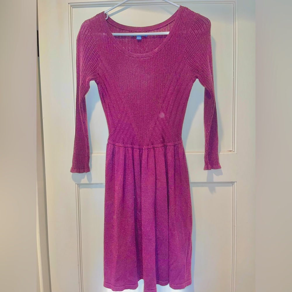 Burgundy Sweater Dress